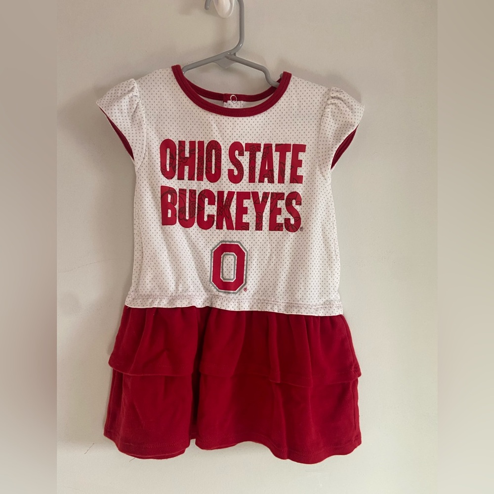 Ohio State Buckeyes Kids Dress - Red and White